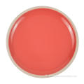 Set Dinner Stoneware Glaze Tunggal - Merah Muda